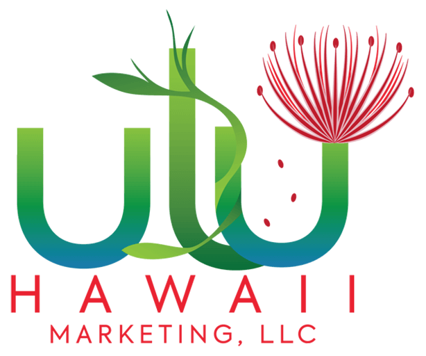 Ulu hawaii red ohia flower logo